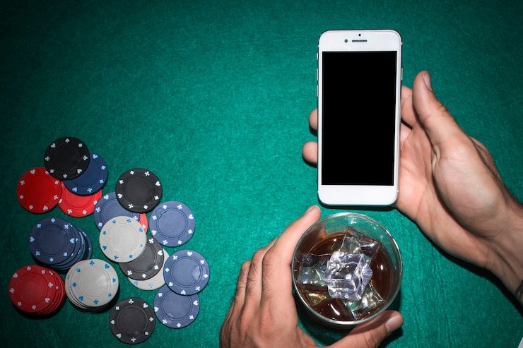 Live-dealer studio showing blackjack table with professional dealer